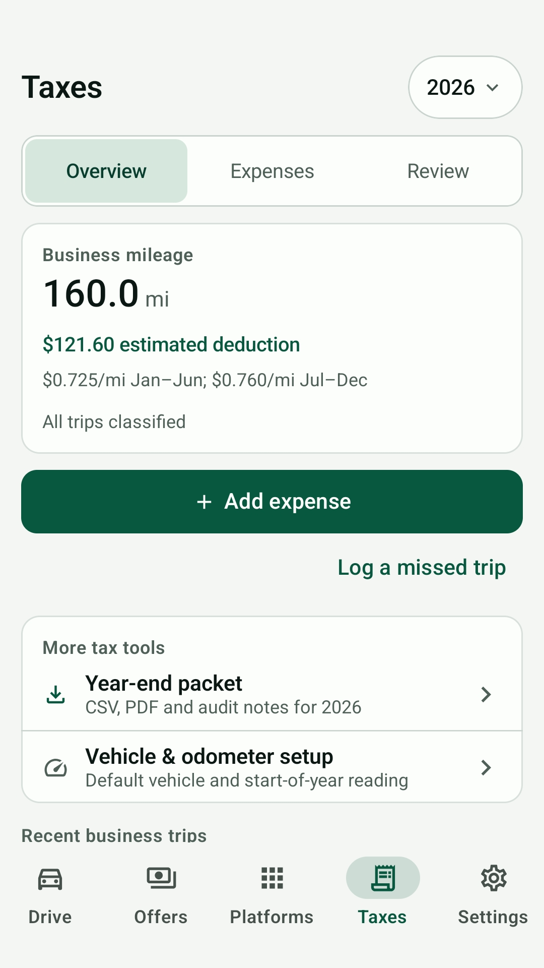 Actual WheelWage mileage and work records screen with synthetic sample entries